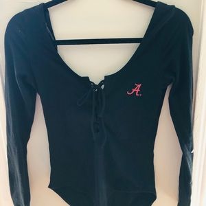 University of Alabama tie up bodysuit